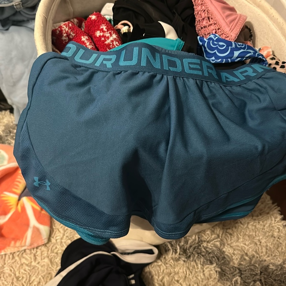 teal under armour shorts